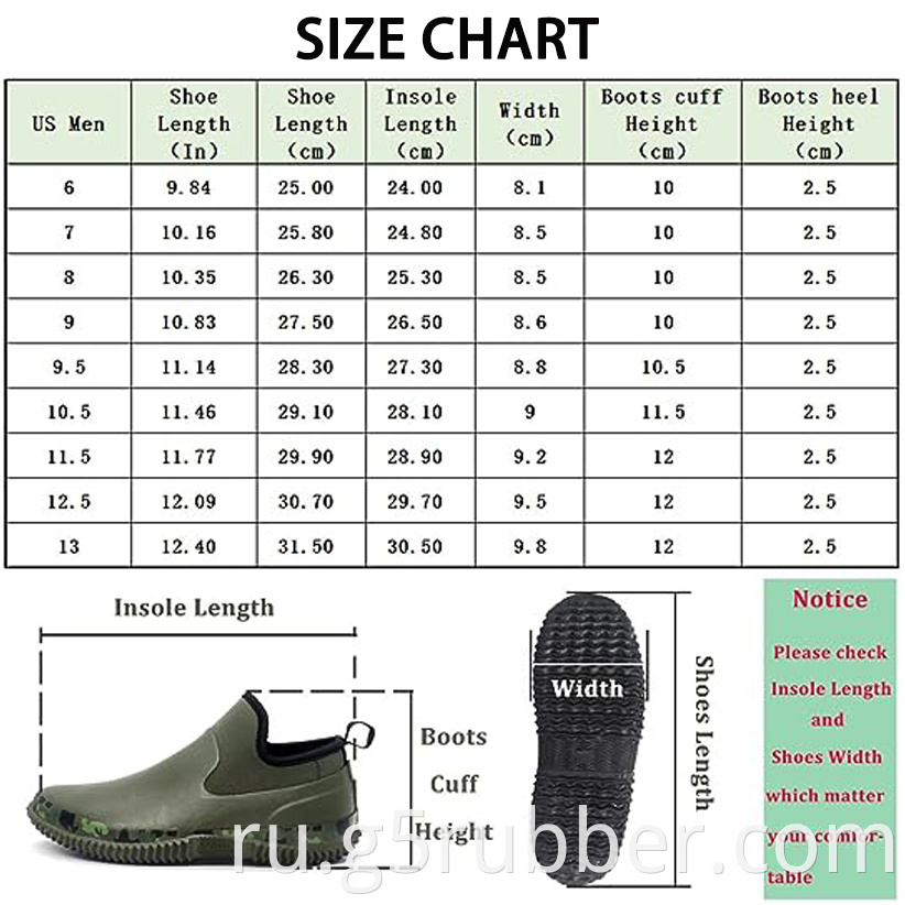 Muck Rubber Slip On Footwear